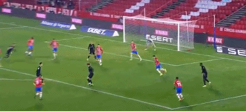 误判，意丁联赛中皮球从边网打进，裁判判罚进球有效